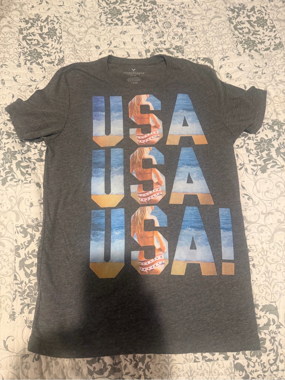 American Eagle Outfitters graphic t-shirt featuring a "USA USA USA!" Size S vgc